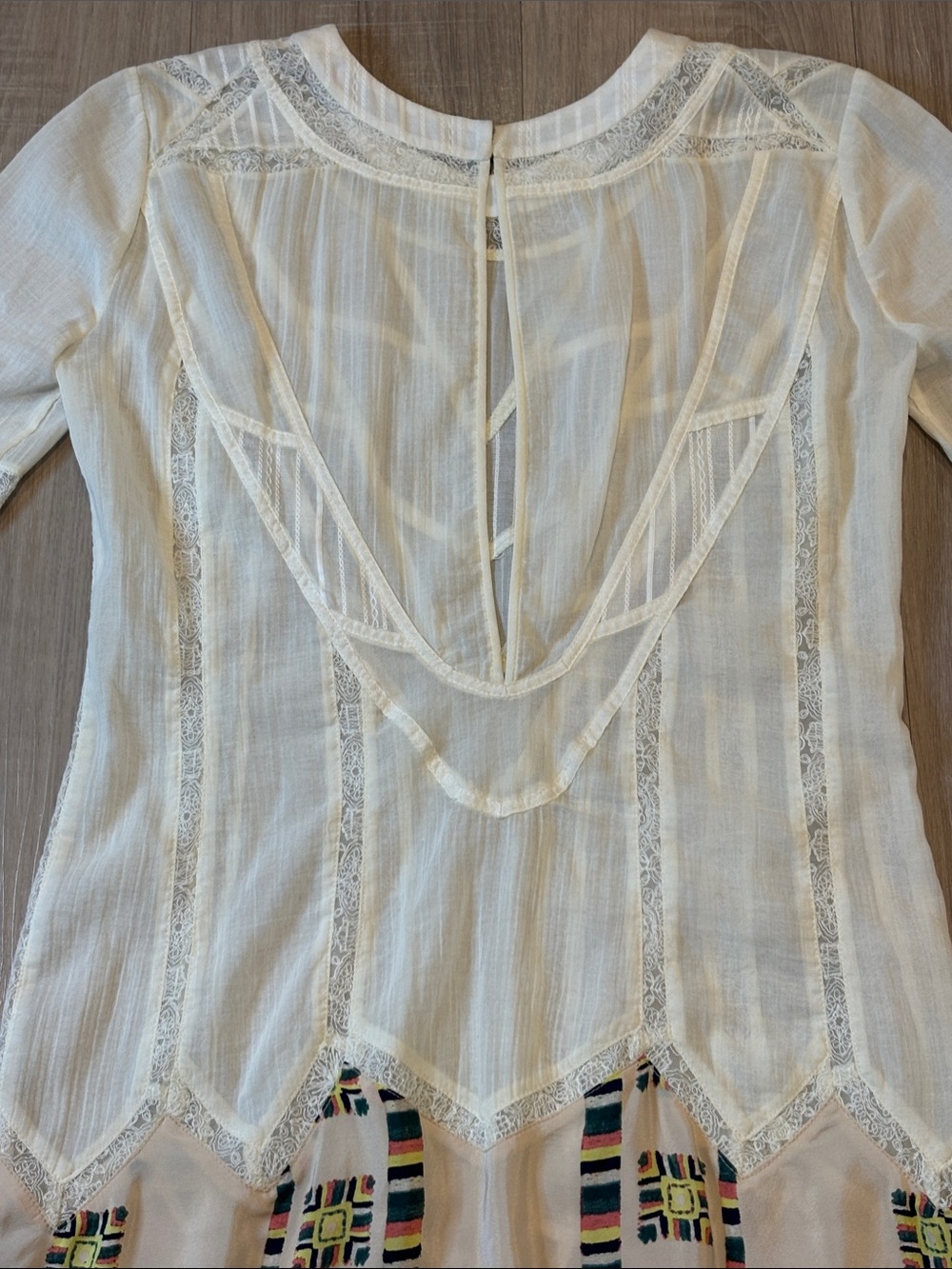 BCBGMAXAZRIA Runway Embroidered Lace & Geometric Border Dress - Picture 11 of 16